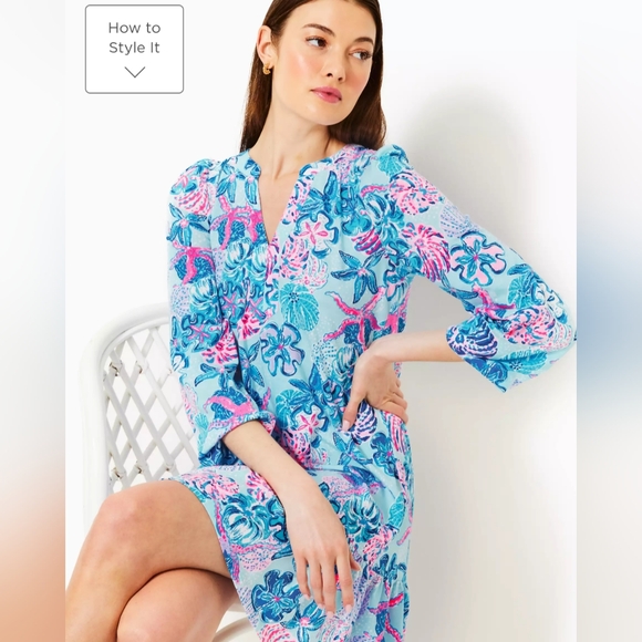 NWT Lilly Pullizer A-Line Cotton Dress - M - Picture 3 of 5